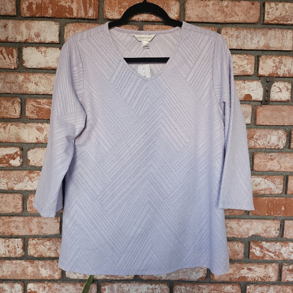 Chrisropher & Banks LilacV-Neck Top